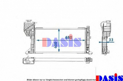 AKS DASIS 134950n -  Радиатор, охлаждение двигателя
